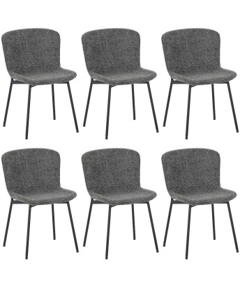 Set of 6 RIYA Modern Upholstered Dining Chair with Fabric Cover