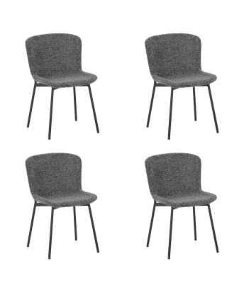 Set of 4 RIYA Modern Upholstered Dining Chair with Fabric Cover