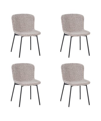 Set of 4 RIYA Modern Upholstered Dining Chair with Fabric Cover