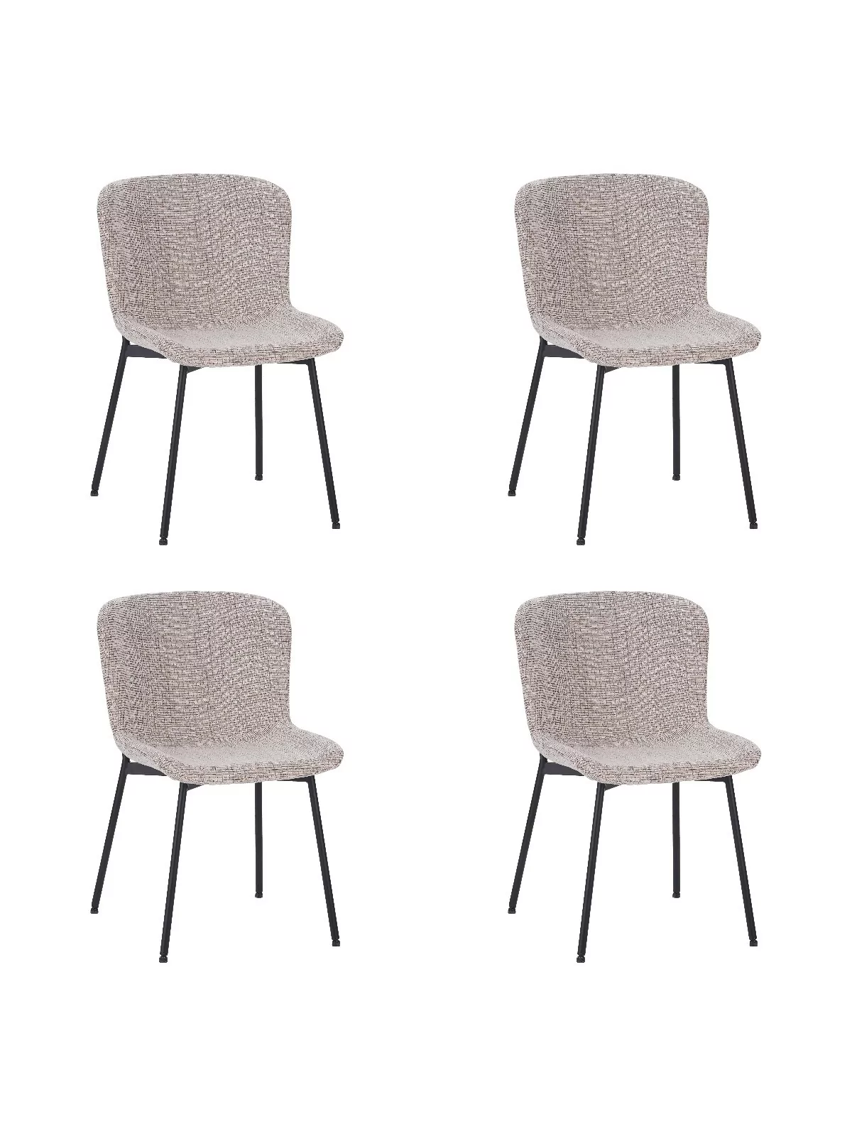 Set of 4 RIYA Modern Upholstered Dining Chair with Fabric Cover