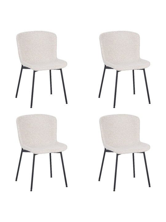Set of 4 RIYA Modern Upholstered Dining Chair with Fabric Cover