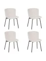 Set of 4 RIYA Modern Upholstered Dining Chair with Fabric Cover