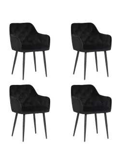 Set of 4 MARIOTufted Velvet Armchair with Contemporary Style