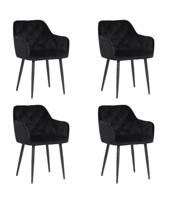 Set of 4 MARIOTufted Velvet Armchair with Contemporary Style