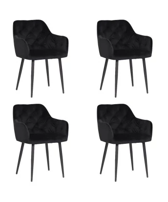 Set of 4 MARIOTufted Velvet Armchair with Contemporary Style