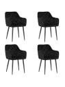 Set of 4 MARIOTufted Velvet Armchair with Contemporary Style