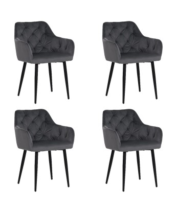 Set of 4 MARIOTufted Velvet Armchair with Contemporary Style