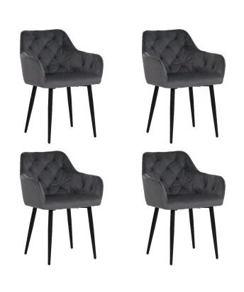 Set of 4 MARIOTufted Velvet Armchair with Contemporary Style