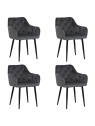 Set of 4 MARIOTufted Velvet Armchair with Contemporary Style
