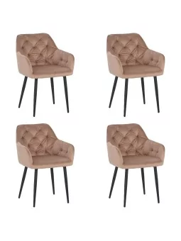 Set of 4 MARIOTufted Velvet Armchair with Contemporary Style
