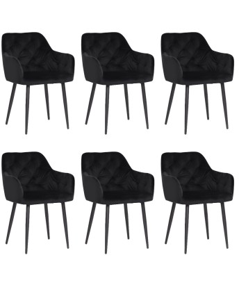 Set of 6 MARIO Tufted Velvet Armchair with Contemporary Style