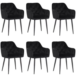 Set of 6 MARIO Tufted Velvet Armchair with Contemporary Style
