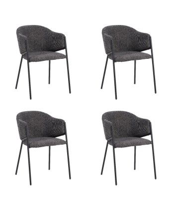 Set of 4 CUICY Luxury Monochromatic Dining Chair with Modern Design
