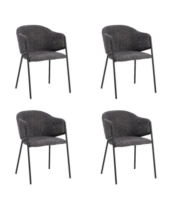 Set of 4 CUICY Luxury Monochromatic Dining Chair with Modern Design