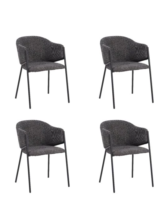 Lot de 4 CUICY Chaise de Salle à Manger Monochromatique Luxueuse au...