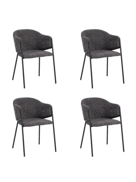 Set of 4 CUICY Luxury Monochromatic Dining Chair with Modern Design