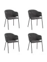 Set of 4 CUICY Luxury Monochromatic Dining Chair with Modern Design