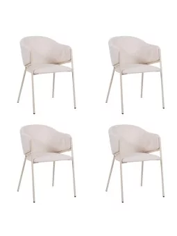Set of 4 CUICY Luxury Monochromatic Dining Chair with Modern Design