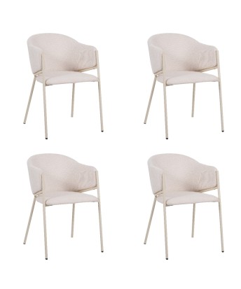 Set of 4 CUICY Luxury Monochromatic Dining Chair with Modern Design