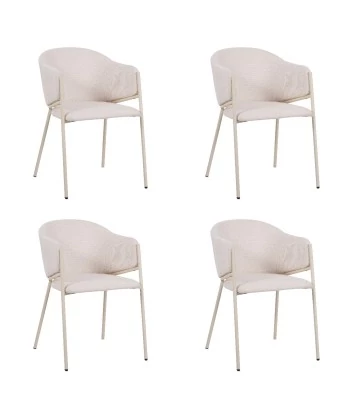 Set of 4 CUICY Luxury Monochromatic Dining Chair with Modern Design