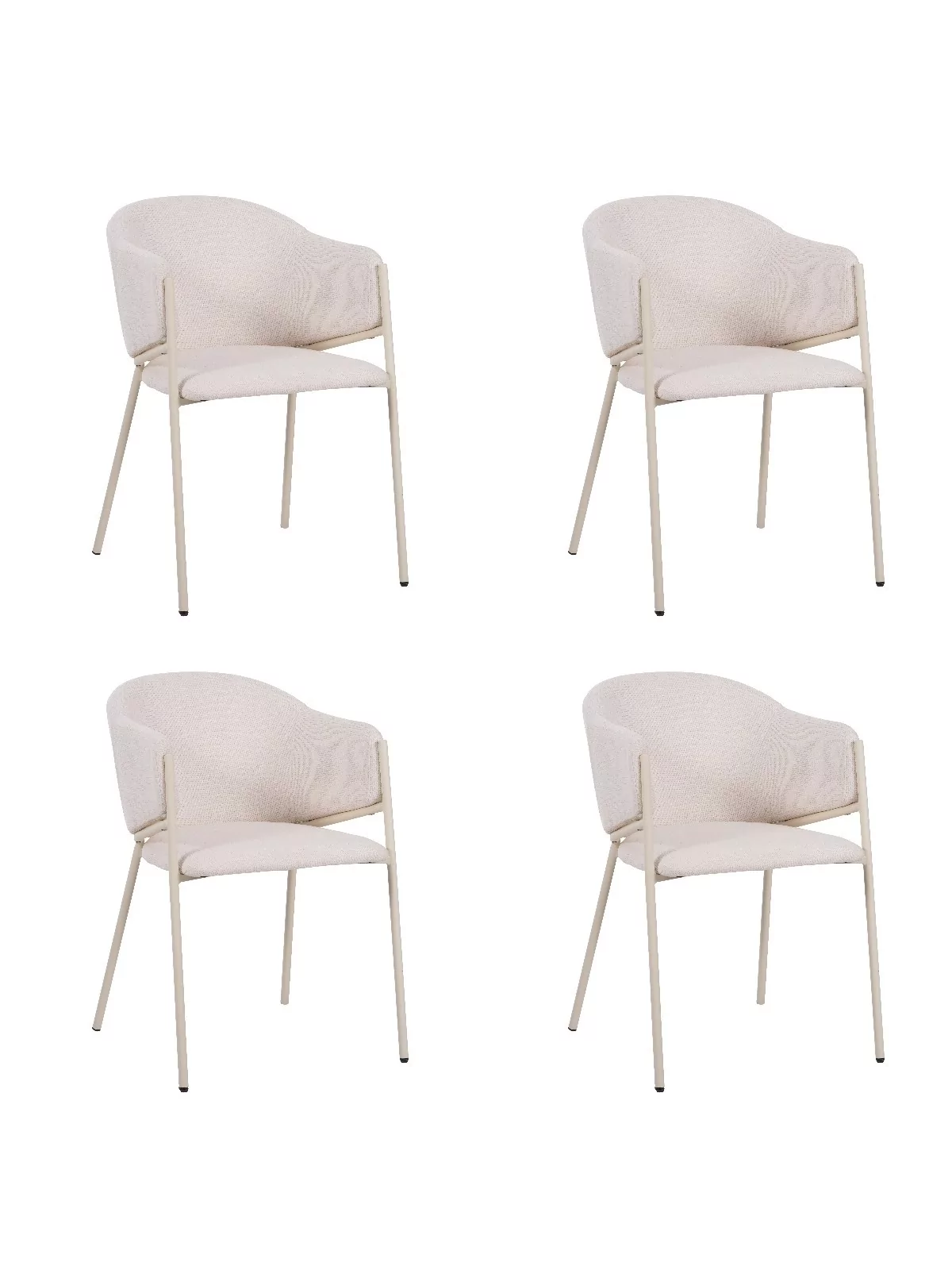 Set of 4 CUICY Luxury Monochromatic Dining Chair with Modern Design