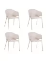 Set of 4 CUICY Luxury Monochromatic Dining Chair with Modern Design