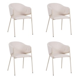 Set of 4 CUICY Luxury Monochromatic Dining Chair with Modern Design