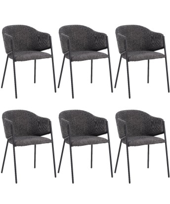 Lot of 6 CUICY Luxury Monochromatic Dining Chair with Modern Design