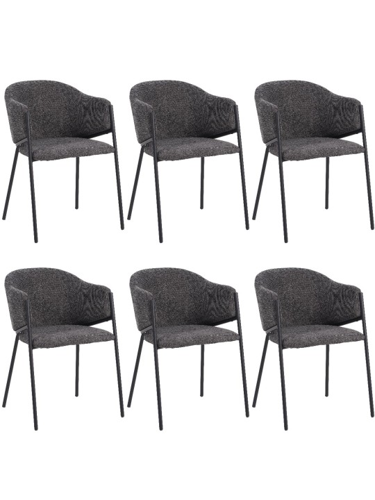 Lot de 6 CUICY Chaise de Salle à Manger Monochromatique Luxueuse au...