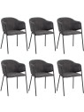 Lot de 6 CUICY Chaise de Salle à Manger Monochromatique Luxueuse au...