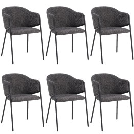 Lot de 6 CUICY Chaise de Salle à Manger Monochromatique Luxueuse au...
