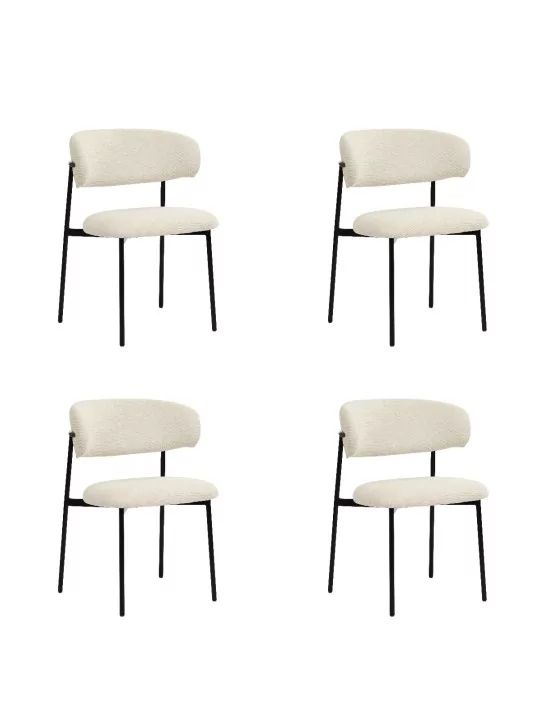 Set of 4 KELLY Minimalist Corduroy Dining Chair