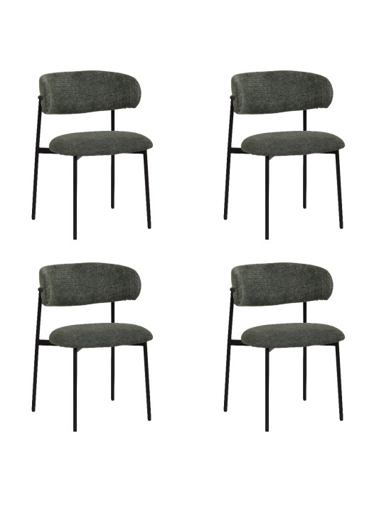 Set of 4 KELLY Minimalist Corduroy Dining Chair