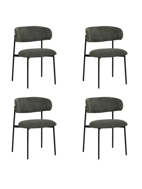 Set of 4 KELLY Minimalist Corduroy Dining Chair