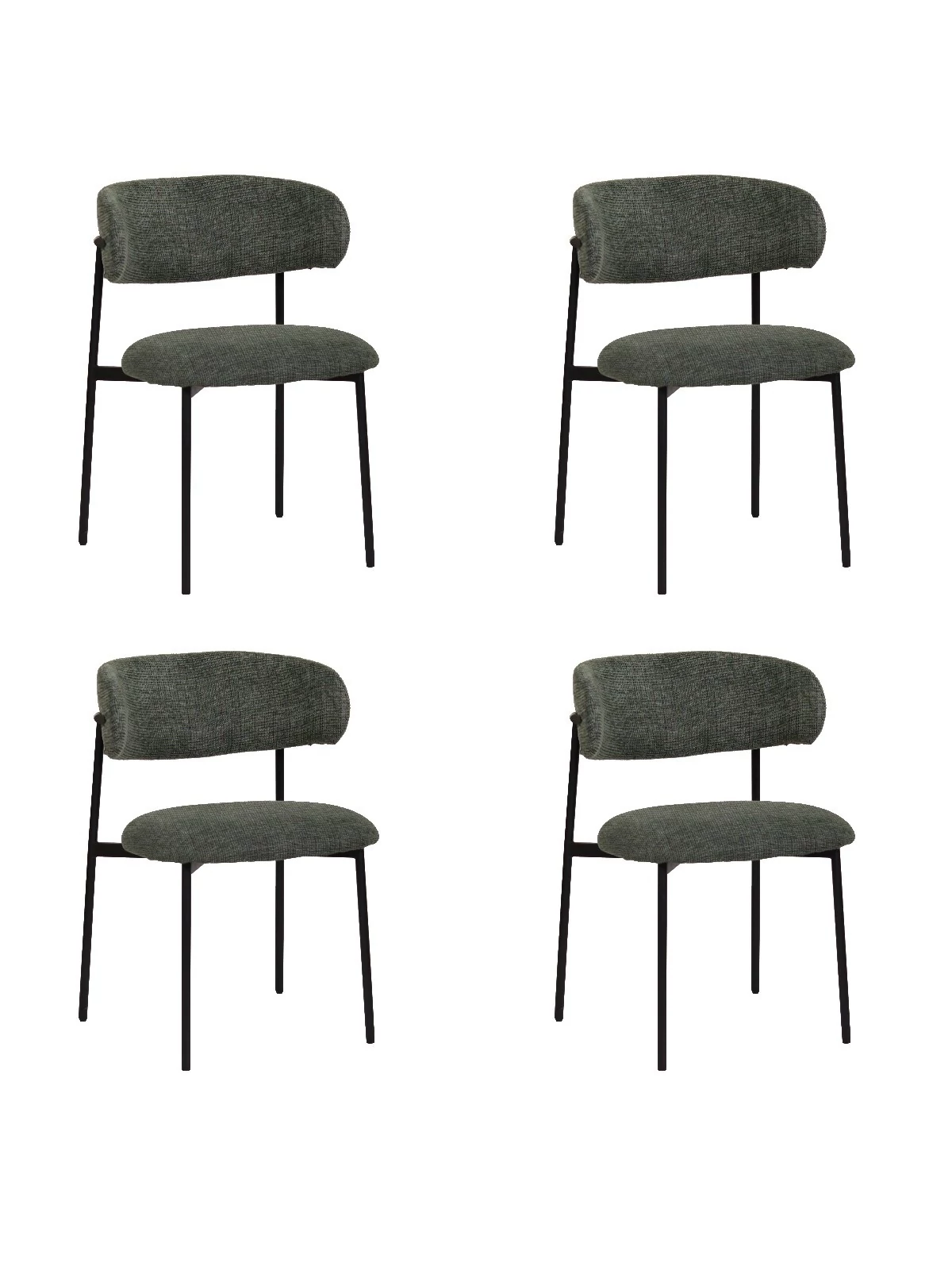 Set of 4 KELLY Minimalist Corduroy Dining Chair