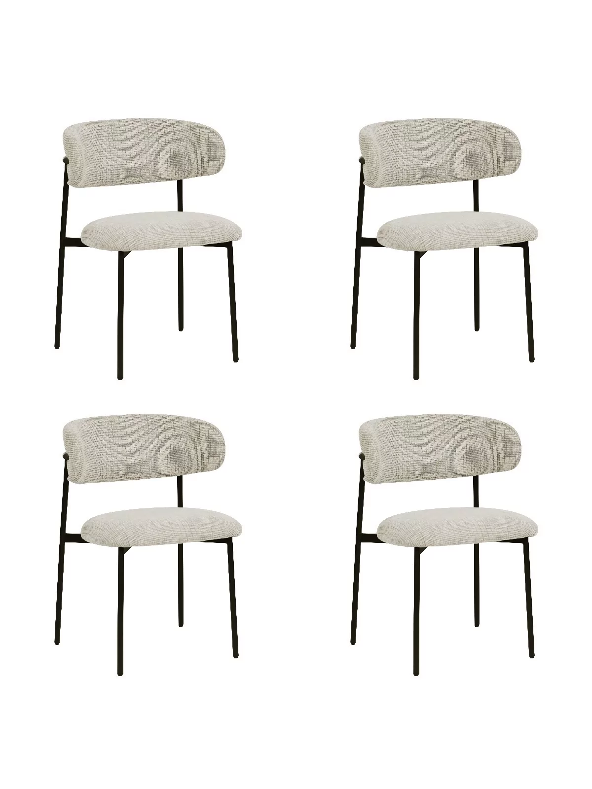 Set of 4 KELLY Minimalist Corduroy Dining Chair