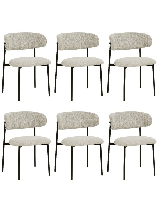 Set of 6 KELLY Minimalist Corduroy Dining Chair