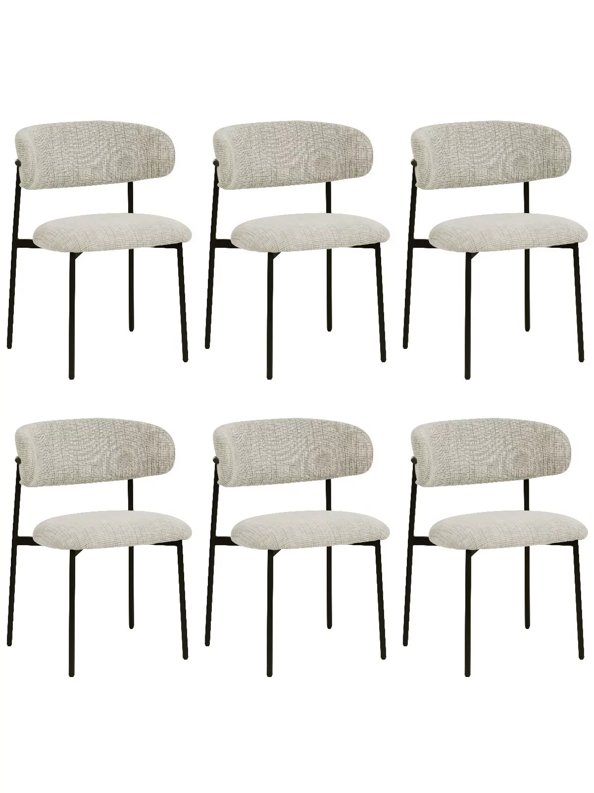 Set of 6 KELLY Minimalist Corduroy Dining Chair