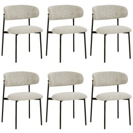 Set of 6 KELLY Minimalist Corduroy Dining Chair