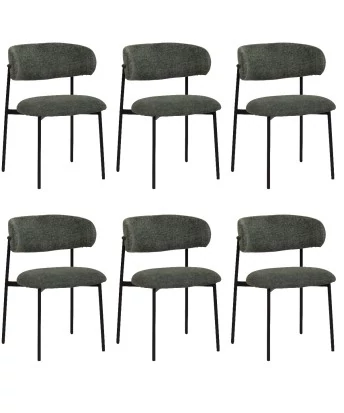 Set of 6 KELLY Minimalist Corduroy Dining Chair
