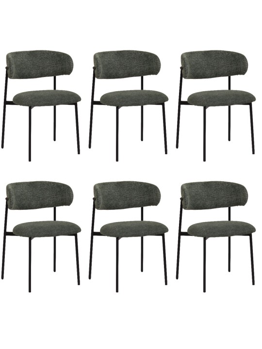 Set of 6 KELLY Minimalist Corduroy Dining Chair