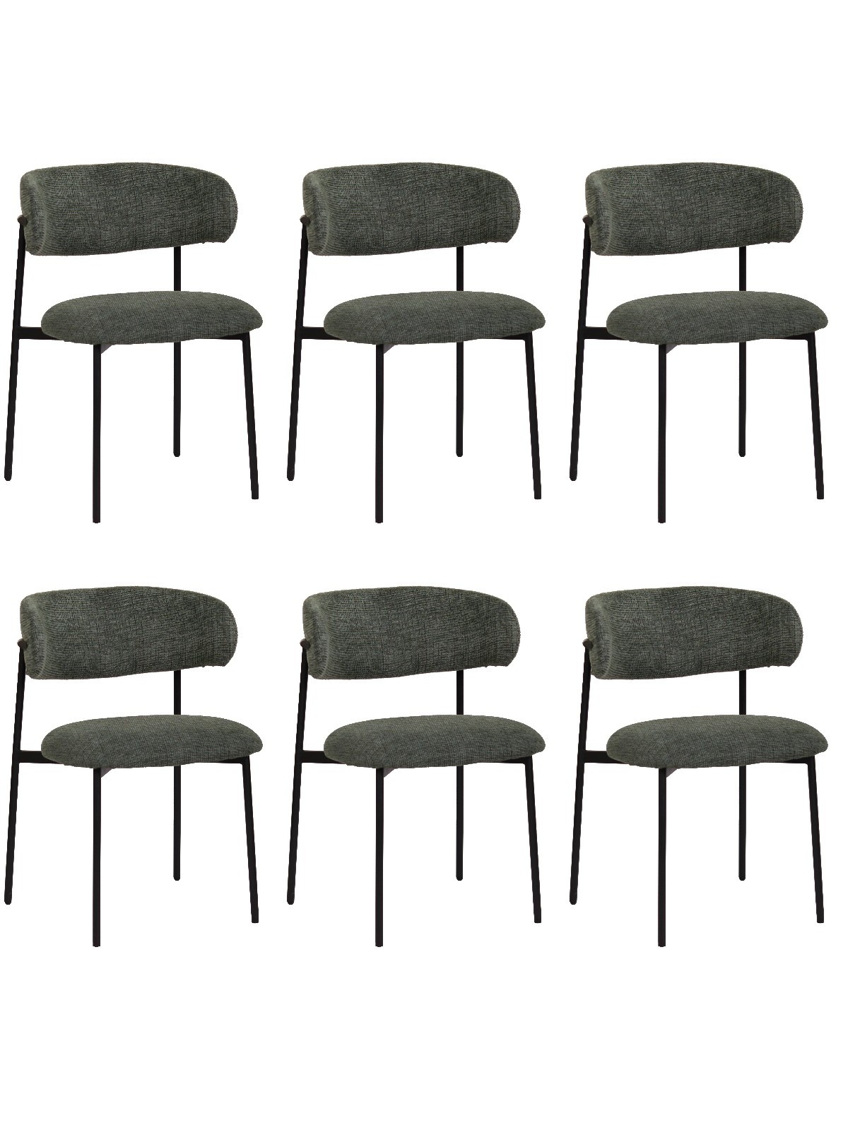 Set of 6 KELLY Minimalist Corduroy Dining Chair