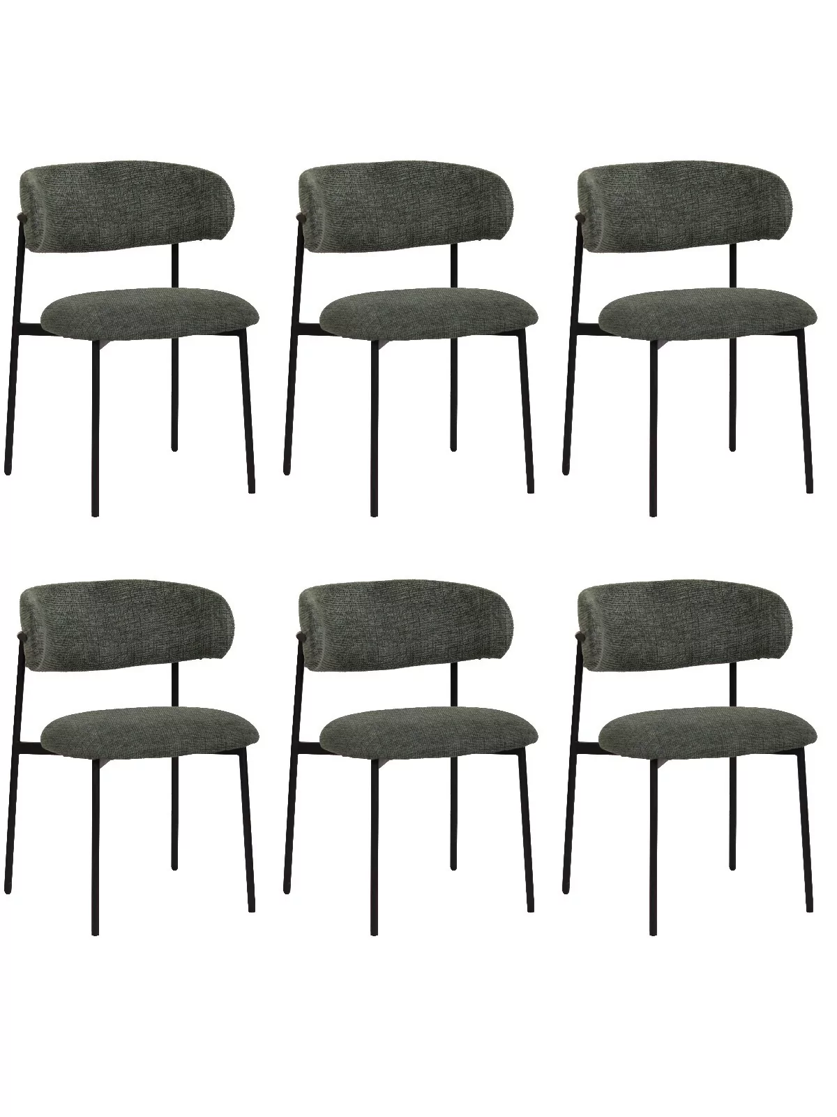 Set of 6 KELLY Minimalist Corduroy Dining Chair