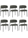 Set of 6 KELLY Minimalist Corduroy Dining Chair