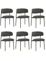 Set of 6 KELLY Minimalist Corduroy Dining Chair