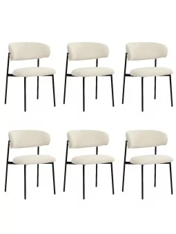 Set of 6 KELLY Minimalist Corduroy Dining Chair