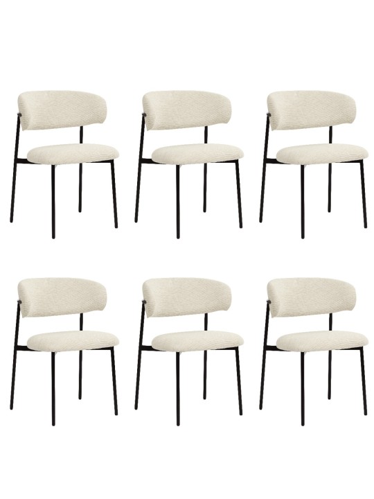 Set of 6 KELLY Minimalist Corduroy Dining Chair