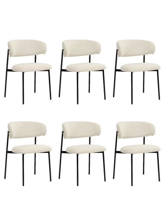 Set of 6 KELLY Minimalist Corduroy Dining Chair