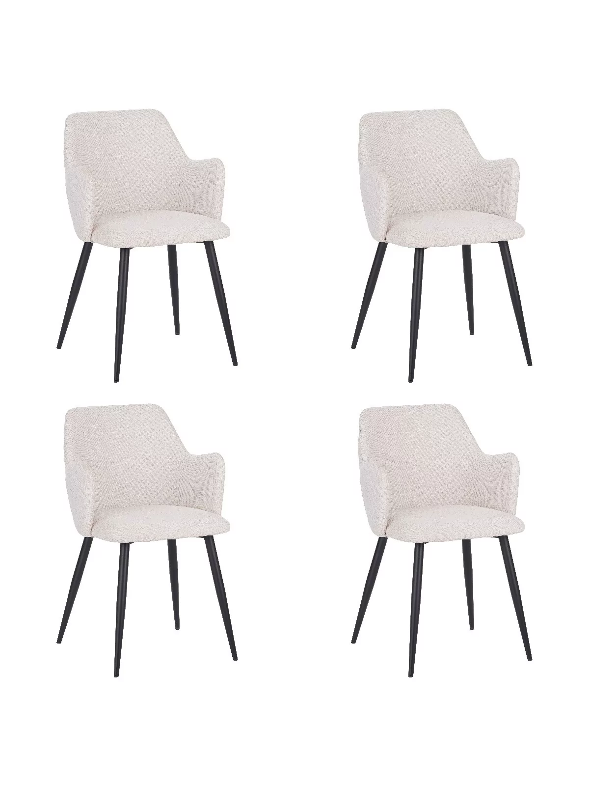 Lot de 4 LANCE Chaise de Salle à Manger Contemporaine avec Accoudoi...