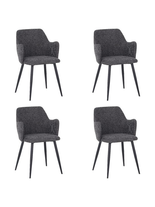 Lot de 4 LANCE Chaise de Salle à Manger Contemporaine avec Accoudoi...